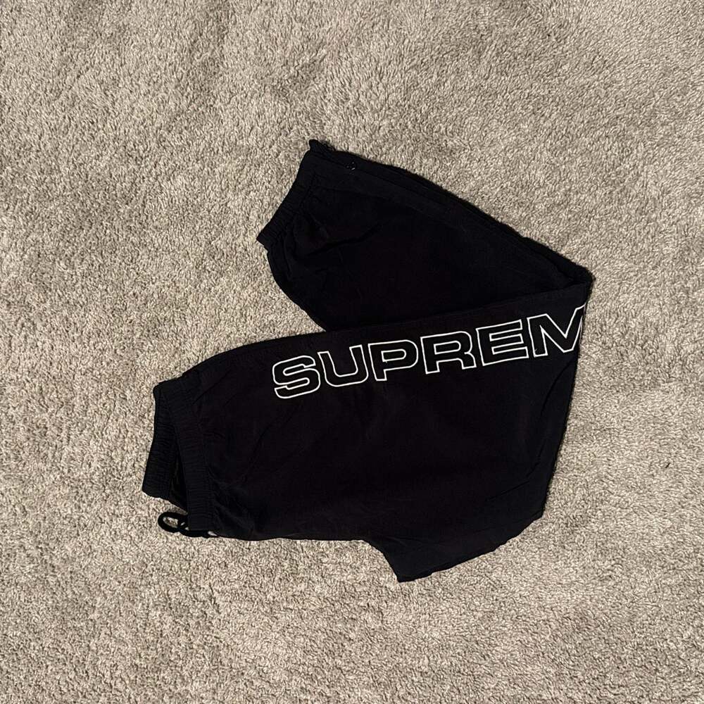 Supreme Spellout Embroidered Track Pant 'Black'